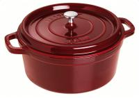Кокот круглый, 28 см 6,7 л, гранатовый, Staub La Cocotte (1102887) Кокот круглый, 28 см 6,7 л, гранатовый, Staub La Cocotte (1102887)
