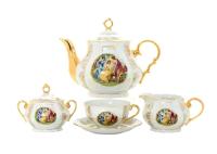 Чайный сервиз 6 персон 15 предметов Мадонна Перламутр, Верона 67160725-1907, Leander