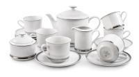 Чайный сервиз 6 персон 15 предметов Изящная платина, Сабина 02160725-0011, Leander