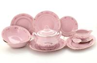 Столовый сервиз на 6 персон 25 предметов, Гармония, Розовый фарфор Соната 07262011-0159, Leander Столовый сервиз на 6 персон 25 предметов, Гармония, Розовый фарфор Соната 07262011-0159, Leander
