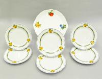 Сервиз для торта 7 предметов с тарелками 19 см, Мэри Энн Фруктовый сад 03161019-080H, Leander