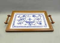 Поднос в деревянной раме 37,5 см, Гжель Мэри Энн 20191655-0055, Leander