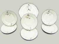 Сервиз для торта 7 предметов с тарелками 17 см, Гуси Мэри-Энн 03161017-0807, Leander