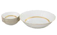 Набор салатников 7 предметов на 6 персон (23+13 см), Золотой кант Соната 07161417-1239, Leander