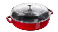 Сотейник со стеклянной крышкой, 24 см, Staub, вишневый (12722406) Сотейник со стеклянной крышкой, 24 см, Staub, вишневый (12722406)