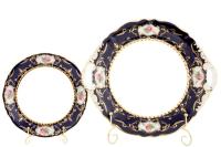 Сервиз для торта 7 предметов с тарелками 17 см, Кобальт Роза, Соната 07161017-0440, Leander