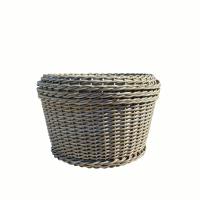 Кашпо для цветов 16 л, ротанг, форма Стаканчик с декором, цвет Венеция