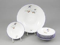 Набор салатников на 6 персон 7 предметов, Гуси Мэри-Энн 03161416-0807, Leander