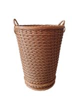 Кашпо для цветов 30 л уличное, с ручками, цвет Бук, ротанг, форма Конус