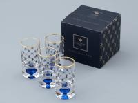 Набор (4 стопки для водки) 30 мл Кобальтовая сетка, Императорский фарфоровый завод (ИФЗ) 14.11006.07