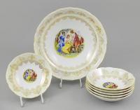 Набор салатников на 6 персон 7 предметов (23 + 13 см) Мадонна Перламутр, Верона 67161416-1907, Leander