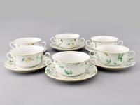 Набор чашек для супа с блюдцами 350 мл на 6 персон, Мэри Энн 03160674-1381, Leander Набор чашек для супа с блюдцами 350 мл на 6 персон, Мэри Энн 03160674-1381, Leander