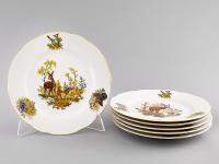 Набор тарелок десертных 19 см на 6 персон, Охота Мэри Энн 03160319-0363, Leander