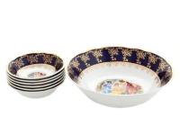 Набор салатников на 6 персон 7 предметов (23 + 13 см) Мадонна кобальт, Мэри Энн 03161416-0179, Leander