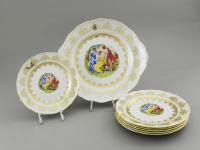 Сервиз для торта на 6 персон 7 предметов Мадонна Перламутр, Верона 67161017-1907, Leander