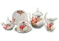 Чайный сервиз 6 персон 15 предметов, Красная роза Мэри-Энн 03160725-2405, Leander