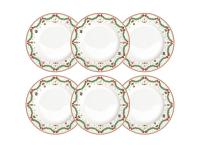 Набор новогодних тарелок обеденных, 26,5 см, 6 штук, Щелкунчик - Новогодняя гирлянда, Magie de Noel, Easy Life