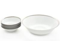 Набор салатников 7 предметов Изящная платина (23 + 13 см), Сабина 02161416-0011, Leander