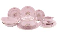 Столовый сервиз на 6 персон 25 предметов, Букет Цветов, Розовый фарфор Соната 07262011-0006, Leander Столовый сервиз на 6 персон 25 предметов, Букет Цветов, Розовый фарфор Соната 07262011-0006, Leander