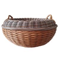 Кашпо-вазон 14 л для луковичных цветов, с ручками, ротанг, цвет Бук