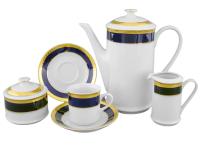 Кофейный сервиз Мокко на 6 персон 15 предметов 100 мл, Соната 02160713-0767, Leander