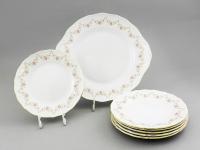 Сервиз для торта на 6 персон 7 предметов, Мелкие цветы Верона 67161017-0158, Leander