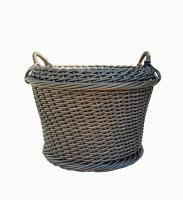 Кашпо для цветов из ротанга с ручками 16 л, цвет венге, ручная работа