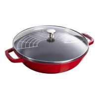 Вок со стеклянной крышкой 30 см 4,4 л, Staub, Вишневый (1312906) Вок со стеклянной крышкой 30 см 4,4 л, Staub, Вишневый (1312906)