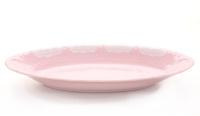 Блюдо овальное 23 см, Белый узор, Розовый фарфор Соната 07216125-3001, Leander Блюдо овальное 23 см, Белый узор, Розовый фарфор Соната 07216125-3001, Leander