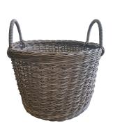 Корзина плетеная для хранения, диаметр 30 см, ручная работа