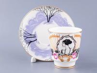 Чашка с блюдцем кофейная 165 мл, Посвящение Анне Андреевне (Майская) Императорский фарфоровый завод (ИФЗ) 81.10583.00.1