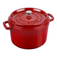 Кокот круглый высокий 24 см 4,7 л, Staub, вишневый (12502406) Кокот круглый высокий 24 см 4,7 л, Staub, вишневый (12502406)