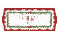 Блюдо прямоугольное 35х15 см, Щелкунчик - Новогодняя гирлянда, Magie de Noel, Easy Life Блюдо прямоугольное 35х15 см, Щелкунчик - Новогодняя гирлянда, Magie de Noel, Easy Life