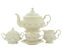 Чайный сервиз 6 персон 15 предметов Мелкие цветы, Слоновая кость, Соната Leander 07560725-0158