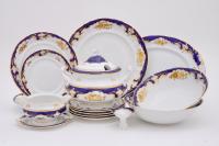 Столовый сервиз на 6 персон 25 предметов, Золотая роза, кобальт, Соната 07162011-1457, Leander Столовый сервиз на 6 персон 25 предметов, Золотая роза, кобальт, Соната 07162011-1457, Leander
