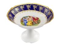 Ваза для фруктов на ножке 23 см Мадонна кобальт, Мэри Энн 03116154-0179, Leander