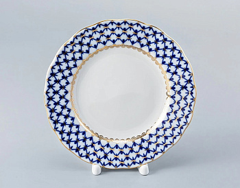Тарелка пирожковая 180 мм, Кобальтовая сетка (Тюльпан) Императорский фарфоровый завод (ИФЗ) 80.00230.00.1