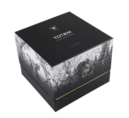 Подарочный набор бокал с блюдем и крышкой Тотем Лев 390 мл, Императорский фарфоровый завод 81.28375.00.1