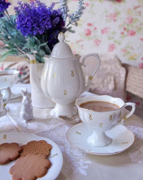 Сервиз кофейный ИФЗ Петельки (Наташа) 14 предметов, Императорский фарфоровый завод (ЛФЗ) 81.21239.00.1