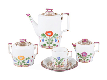 Сервиз кофейный Замоскворечье, 20 предметов (Гербовая), Императорский фарфоровый завод (ЛФЗ) 81.25696.00.1