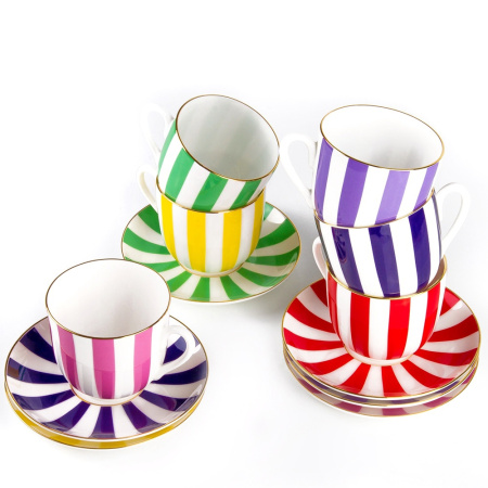 Чашка с блюдцем кофейная 180 мл, Да и Нет (Салатовый) (Ландыш) Императорский фарфоровый завод (ЛФЗ) 81.23055.00.1