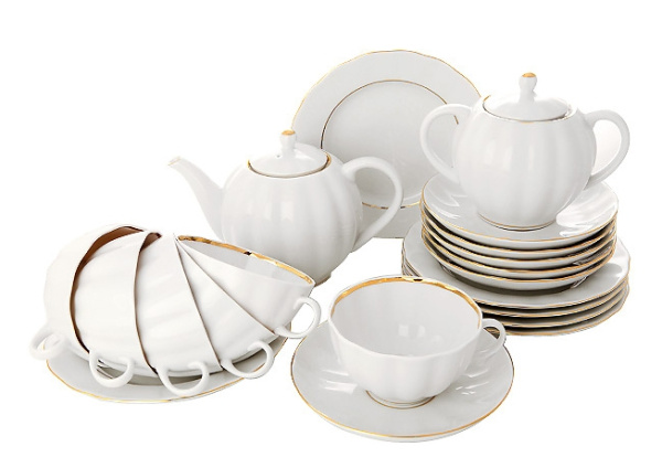 Чайный сервиз ИФЗ Белоснежка 20 предметов (Тюльпан), Императорский фарфоровый завод (ЛФЗ) 81.14790.06.1