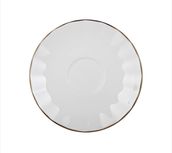 Чашка с блюдцем Золотая лента (Нега) 220 мл, Императорский фарфоровый завод (ИФЗ) 81.20571.00.1