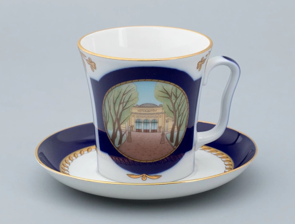 Бокал с Блюдцем Ленинградский, Летний сад Петра I, 360 мл, Императорский фарфоровый завод 81.31479.00.1