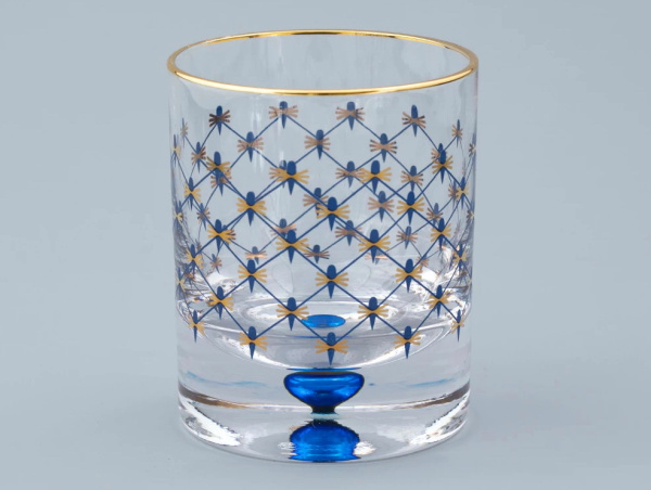 Набор (4 стакана для виски) 220 мл Кобальтовая сетка, Императорский фарфоровый завод (ИФЗ) 14.11003.07