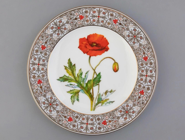 Тарелка декоративная 270 мм Мак восточный (форма Европейская), Императорский фарфоровый завод (ИФЗ) 81.32769.00.1