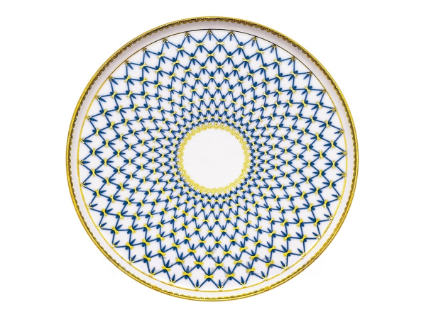 Блюдо круглое для торта Кобальтовая сетка, 300 мм, Императорский фарфоровый завод (ЛФЗ) 80.55765.00.1 Блюдо круглое для торта Кобальтовая сетка, 300 мм, Императорский фарфоровый завод (ЛФЗ) 80.55765.00.1