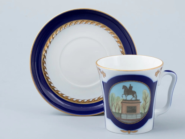 Бокал с Блюдцем Ленинградский, Прадеду правнук, 360 мл, Императорский фарфоровый завод 81.31478.00.1