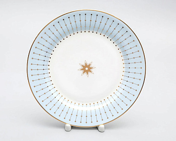 Тарелка плоская 200 мм ИФЗ Азур голубая (Стандартная 2) Императорский фарфоровый завод 80.93399.00.1