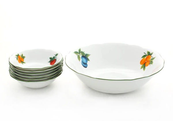 Набор салатников на 6 персон 7 предметов (23 + 13 см), Мэри Энн Фруктовый сад 03161416-080H, Leander